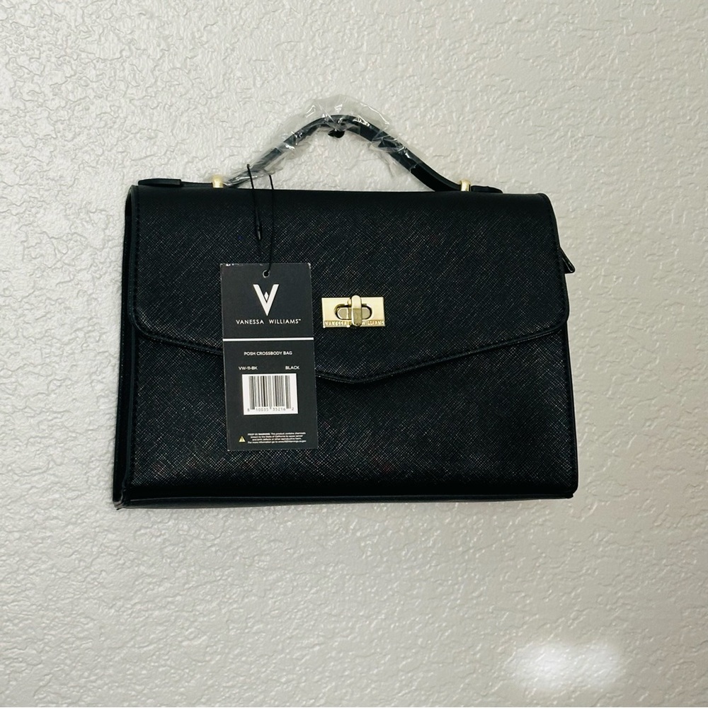 Vanessa Williams Black Posh Purse Crossbody Handbag – NWT